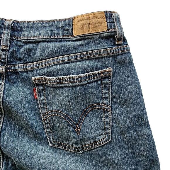 Levis 515 Bootcut Jeans Blue Denim Womens Size 12P Medium Wash Stretch - Picture 6 of 10